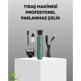 Profesyonel Şarjlı Tıraş Makinesi – 180 Dakika Kullanım, 2.5 Saat Hızlı Şarj, Evrensel Usb Şarj Girişli