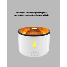 Volkan Efektli Aroma Difüzörü – Sessiz Çalışma, Otomatik Kapanma Ve Led Işık