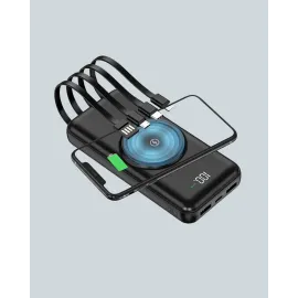 iPhone ve Android Uyumlu 10000mAh Powerbank – Hem Kablolu Hem Kablosuz