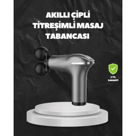 4 Başlıklı Şarjlı Masaj Tabancası Bel Sırt Boyun Bacak Kas Rahatlatıcı