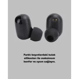 Dokunmatik Kontrollü Abs Malzemeli Bluetooth Kulaklık + Yüksek Kapasiteli Kutu