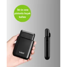 Usb Şarjlı Traş Makinesi – Piston + Ağ Başlık, 600 Mah Batarya