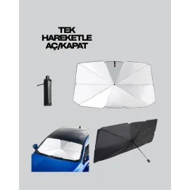 Isı Ve Uv Engelleyici Güneşlik – 360° Bükülebilir Şemsiye Sapı Ile Konfor