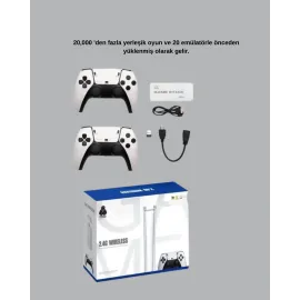 2 Kollu Kablosuz 4K Tv Uyumlu Klasik Oyun Konsolu