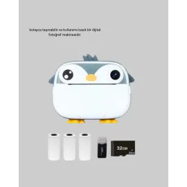 Mini Çocuk Kamera Anında Baskı Özellikli HD Video Termal Yazıcılı