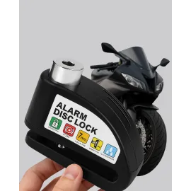 Çelik Gövdeli Alarm Disk Kilidi Motosiklet Ve Bisiklet İçin Güvenlik