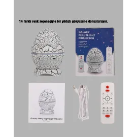 Galaksi Efektli Dinozor Yumurta Projektör – Yüksek Çözünürlüklü