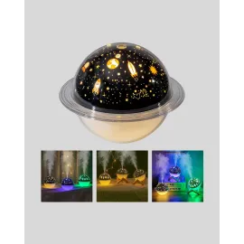 Usb Projeksiyon Gece Lambası Ve Hava Nemlendirici – Aromaterapi Destekli, Taşınabilir Mini