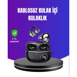 Ergonomik Klipsli Kablosuz Kulaklık – 30 Saat Pil ve Dokunmatik Kontrol Özelliği