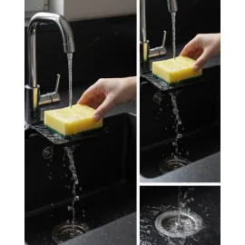 Musluğa Monte Sünger Organizeri Hijyenik Drenajlı Pratik Tasarım