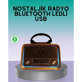 Bluetooth Özellikli Nostalji Radyo 3 Bant FM AM SW