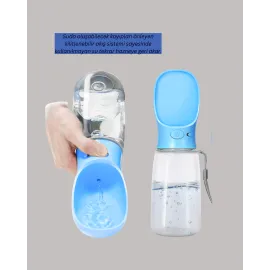 Gıda Sınıfı Malzemeli Evcil Hayvan Su Şişesi Bpa İçermez Tek Tuş Kontrol