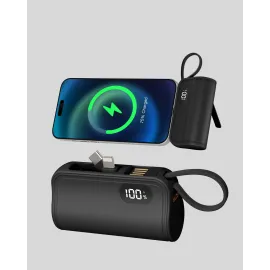2000Mah Mini Powerbank Dahili Konektörlü Pd 20W