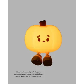 Şarjlı Pumpkin Led Masa Lambası Zamanlayıcılı Dokunmatik
