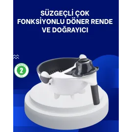 Mutfak İçin Pratik 5 Bıçaklı Rende ve Süzgeç Seti