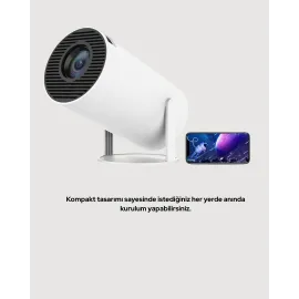 4K Uyumlu 130 İnç Full HD Projeksiyon Cihazı ve Kablosuz Aktarım Özelliği