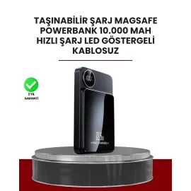 Gerçek Zamanlı Güç Göstergeli Manyetik USB-C Taşınabilir Powerbank