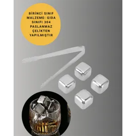 Çevre Dostu Metal Buz Küpü Ve Kullanışlı Klips Seti