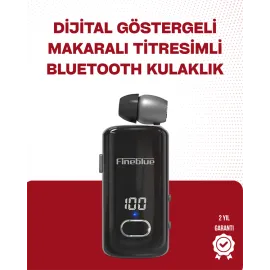 Fineblue F580 Bluetooth Kulaklık – Klipsli, Dijital Göstergeli, Su Geçirmez, 12 Saat Pil Ömürlü