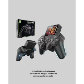 2.4 İnç Hd Renkli Ekranlı 500-In-1 Taşınabilir Retro Oyun Konsolu, Kablolu Tv Bağlantısı Ve Uzun Pil Ömrü