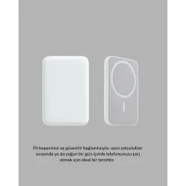 Magsafe Battery Pack – Kablosuz Hızlı Şarj, Kompakt Ve Taşınabilir Güç Bankası