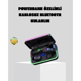 Kablosuz Oyuncu Kulaklığı Powerbank Şarj Kutulu Rgb 5.1