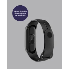 Bluetooth Akıllı Bileklik Spor Modlu Kalp Atış Takipli Uyku Analizli