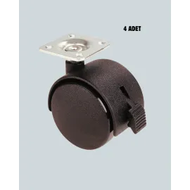Kilitli 4 cm Tekerlek Ayak 4’lü Set Zemin Koruyucu