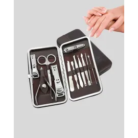 Seyahat İçin Taşınabilir Deri Çantalı Bakım Seti