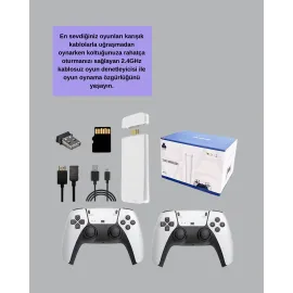 2 Kablosuz Kollu Hdmi Uyumlu M15 Oyun Konsolu