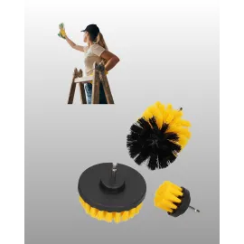 Matkap Uyumlu Temizlik Fırçası Seti 3’Lü Çok Amaçlı