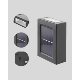 Solar Güçlü 6 Led Dış Mekan Lambası – Otomatik Aç/kapa Işık Sensörlü Aydınlatma