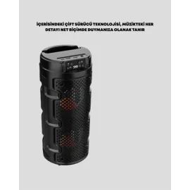 Kompakt Tasarım, Yüksek Ses Performansı – Çoklu Giriş Seçenekli Kablosuz Hoparlör (Bluetooth, Usb, Sd Kart, Aux)