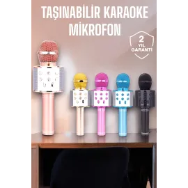 Taşınabilir Bluetooth Karaoke Mikrofon: Hafıza Kart Girişli, Etkileyici Performans