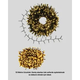 Uzun Ömürlü Led Teknolojili 10 Metre Şık Işıklı Süsleme Seti