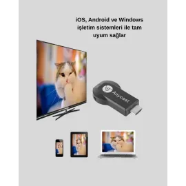 Akıllı Telefon ve TV Arasında Kablosuz Ekran Yansıtma Cihazı