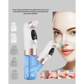3 Kademeli Vakumlu Gözenek Temizleme Cihazı – Cilt Yenileyici Masaj ve Derin Temizlik