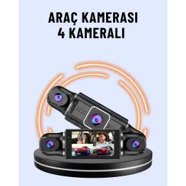 170° Geniş Açı 4 Kameralı Araç Kamerası Hareket Algılamalı