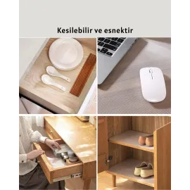 kaydırmaz şeffaf raflık