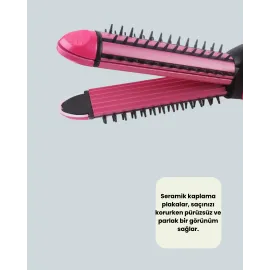 Hızlı Isınan Saç Maşası Ve Düzleştirici | Çift Fonksiyonlu