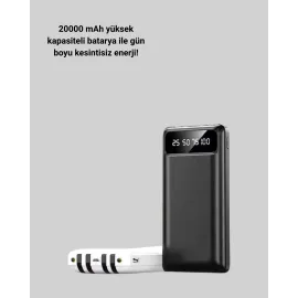 20.000Mah Taşınabilir Powerbank Pd Teknolojili Çift Usb Çıkışlı