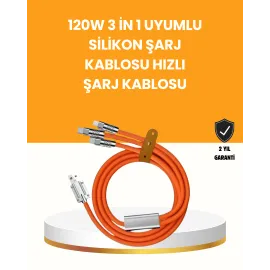 Çoklu Cihaz Dostu 120 W Hızlı Şarj Kablosu – Tek Kablo ile Her Cihaz Elinizin Altında