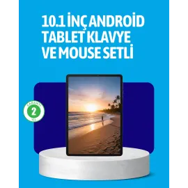 Android 15 Tablet Klavyeli Mouse’Lu Profesyonel Set