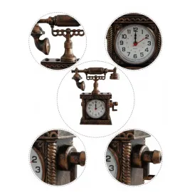 Zn8808B Telefon Şeklinde Çalar Saat Bronz