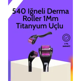 Evde Güvenli Kullanım İçin Titanyum Derma Roller – Siyah Saplı
