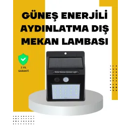 144 LED'li Geniş Aydınlatma Alanına Sahip Güneş Enerjili Güvenlik Lambası