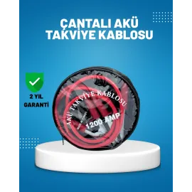 1200 Amper Akü Takviye Kablosu 2 Metre İzoleli Bakır Uçlu