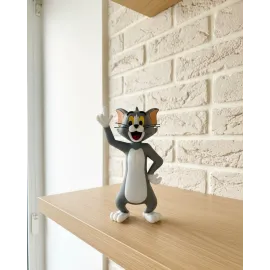 Tom Kedi Biblo 22 cm Hediyelik Dekoratif Ev Ofis Aksesuarı