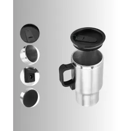 12V Çakmak Girişli Araç İçi Isıtıcı Paslanmaz Çelik Bardak