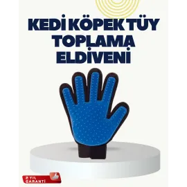 Yumuşak Silikonlu Kedi ve Köpek Tüy Toplama Eldiveni – Masaj Etkili Tüy Dökülme Önleyici
